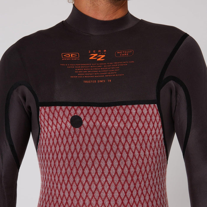 Ocean and Earth Mens Zero Zip Steamer Black - 4/3mm - The Boating Emporium