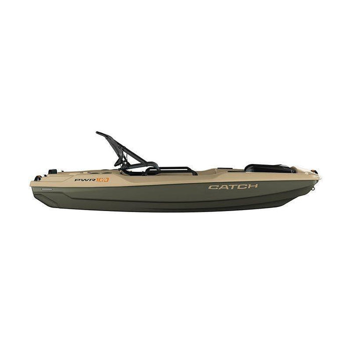 Pelican Catch PWR 100 Fishing Kayak khaki side view