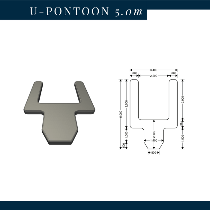 Inflatable Pontoons U Pontoon Dock Platform for Boat - The Boating Emporium