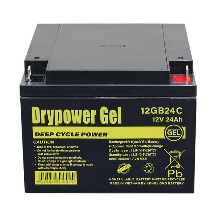 Drypower 12V Sealed Lead Acid Hybrid Gel Deep Cycle Battery - The Boating Emporium