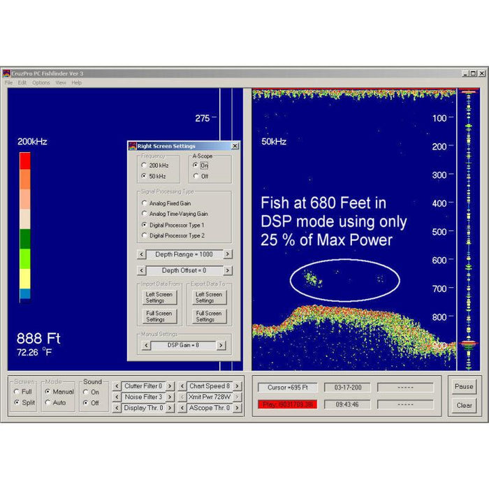 CruzPro PcFF80 PC Based High Resolution Fish Finder for Windows - The Boating Emporium