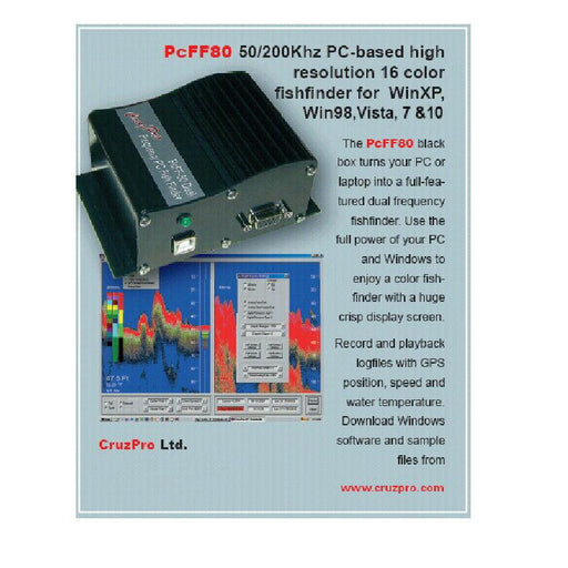 CruzPro PcFF80 PC Based High Resolution Fish Finder for Windows - The Boating Emporium