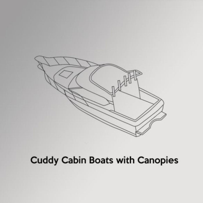 Ocean South Jumbo Boat Cover Fit for Cabin Boats with Canopies - The Boating Emporium