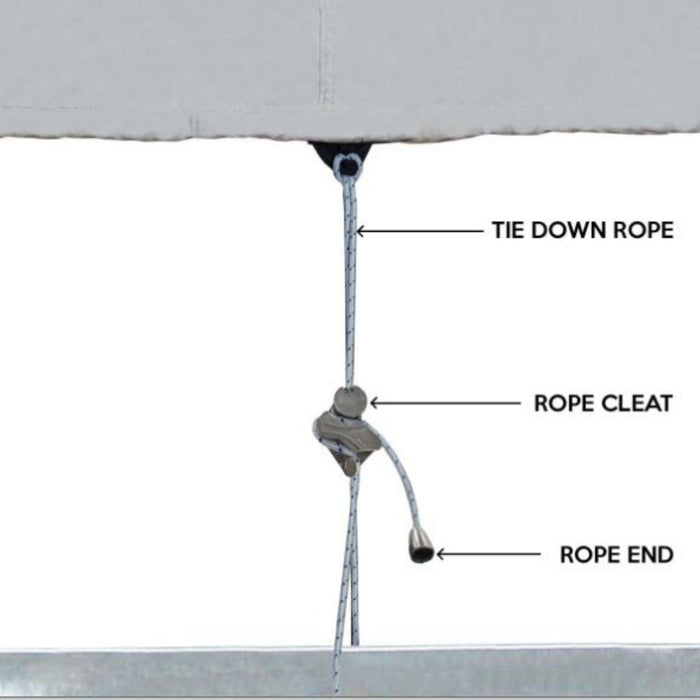 Ocean South Jumbo Boat Cover Fit for Cabin Boats with Canopies - The Boating Emporium