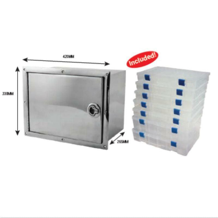Viper Pro Series Stainless Steel Tackle Storage Locker dimension