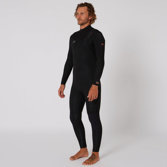 Ocean and Earth Mens Zero Zip Steamer Black - 4/3mm - The Boating Emporium