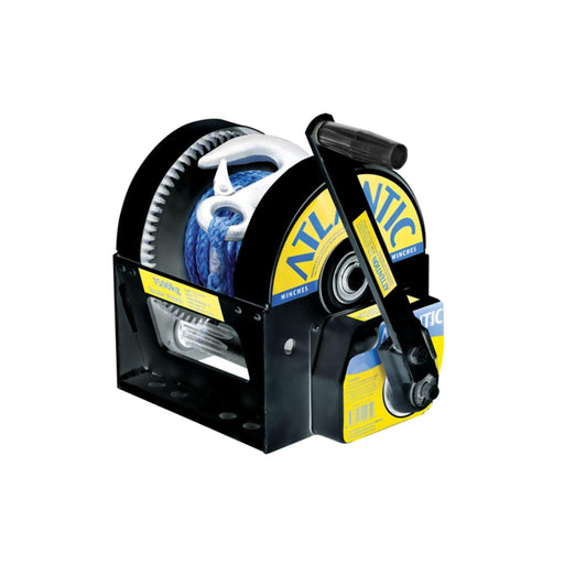 Atlantic Car Trailer Large Brake Winch Black-Dacromet Finish - The Boating Emporium