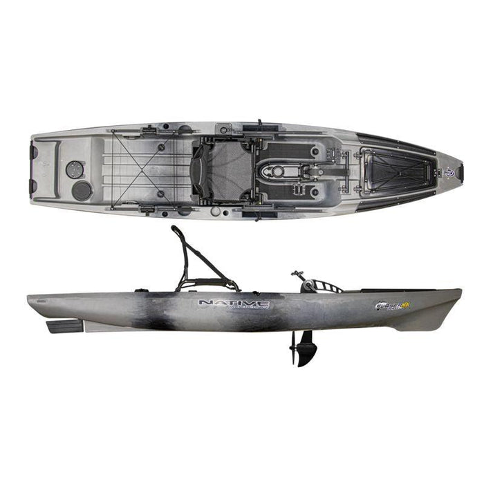 Native Watercraft Slayer Propel Max 12.5 Pedal Fishing Kayak GREY GOOSE