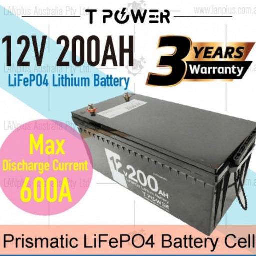 Lanplus 12V 200Ah Lithium LiFePO4 Battery for Camper Solar 4WD Caravan Motorhome - The Boating Emporium