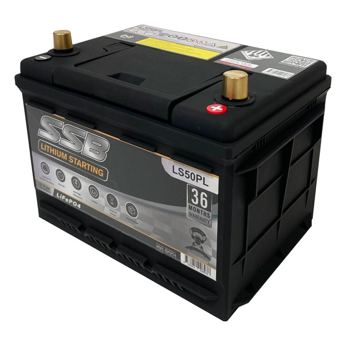 SSB LS50PL 12v 60Ah 1400CCA Lithium Starting Battery - The Boating Emporium