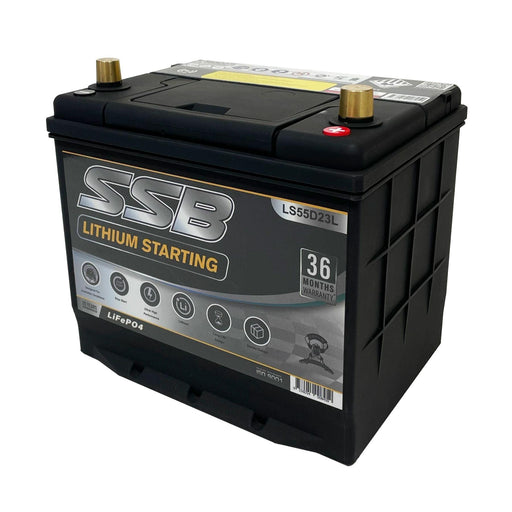 SSB LS55D23L 12v 60Ah 1400CCA Lithium Starting Battery - The Boating Emporium