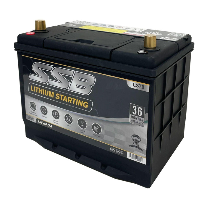 SSB LS70 12V 60Ah 1400CCA Lithium Starting Battery - The Boating Emporium