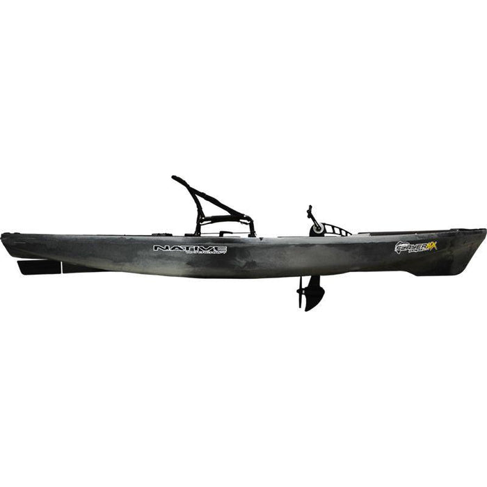 Native Watercraft Slayer Propel Max 12.5 Pedal Fishing Kayak GREY GOOSE side view