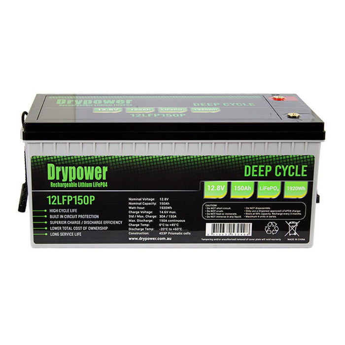 Drypower 12.8V Lithium Iron Phosphate (LiFePO4) Rechargeable Battery - The Boating Emporium