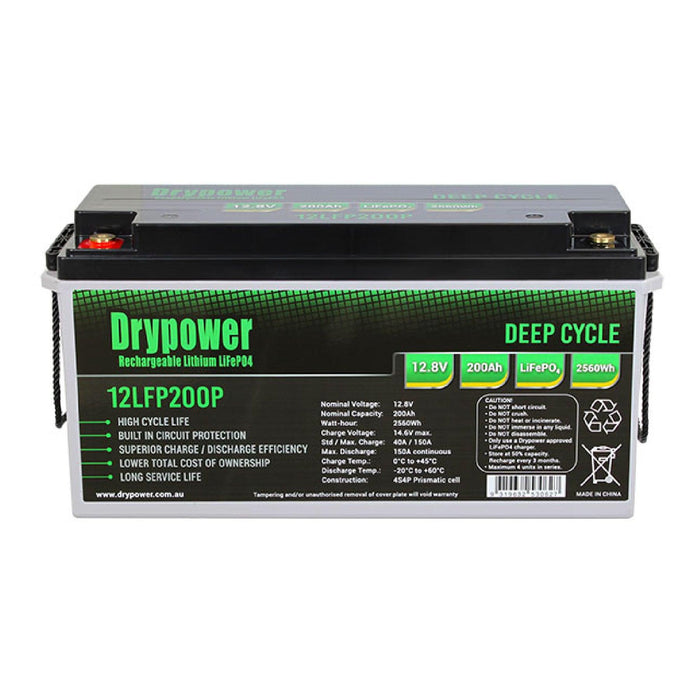 Drypower 12.8V Lithium Iron Phosphate (LiFePO4) Rechargeable Battery - The Boating Emporium