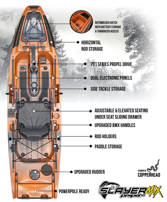 Native Watercraft Slayer Propel 10 Pedal Drive Fishing Kayak - The Boating Emporium