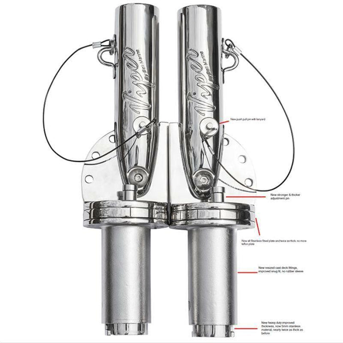 Viper X-treme Series Removable Outrigger Base Only - Deck Mount (Pair) image with parts